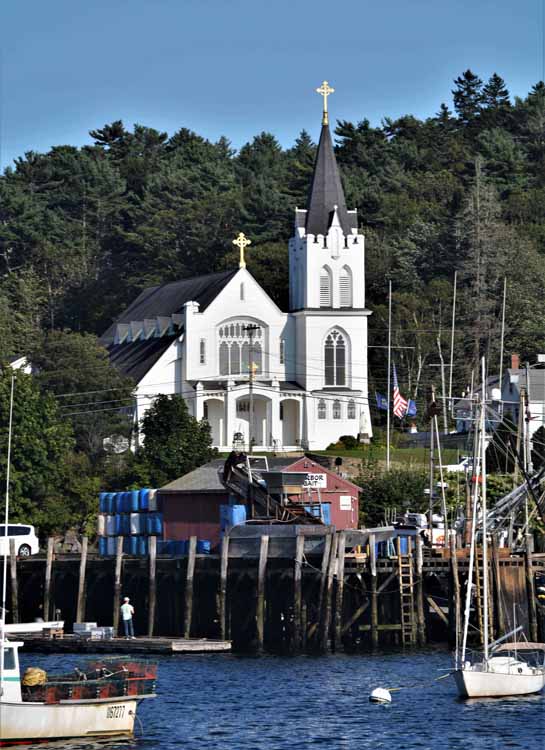 church over bay